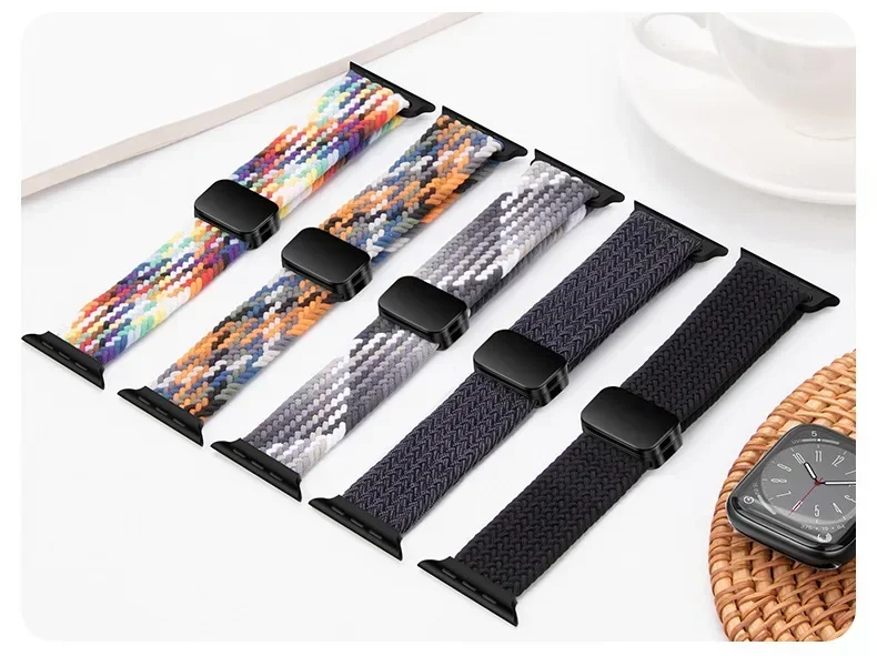 Nylon Braided Strap with Metal Magnetic Clasp