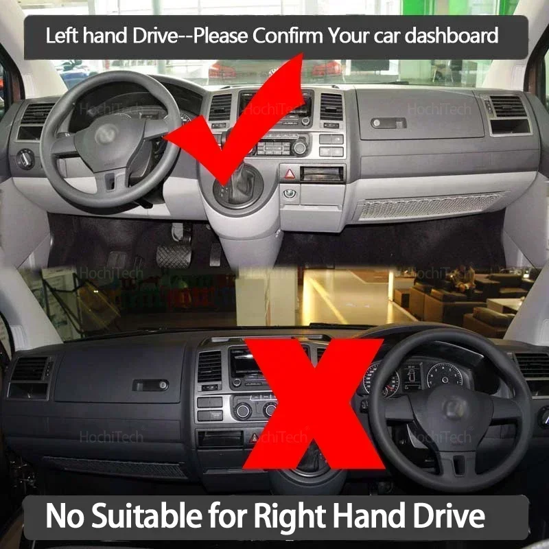 Auto Armaturenbrett Abdeckung Vermeiden Licht Pad Instrument Panel Matte Fall Teppiche für Volkswagen VW Transporter T5 Caravell 2004-2015 – Detail 6