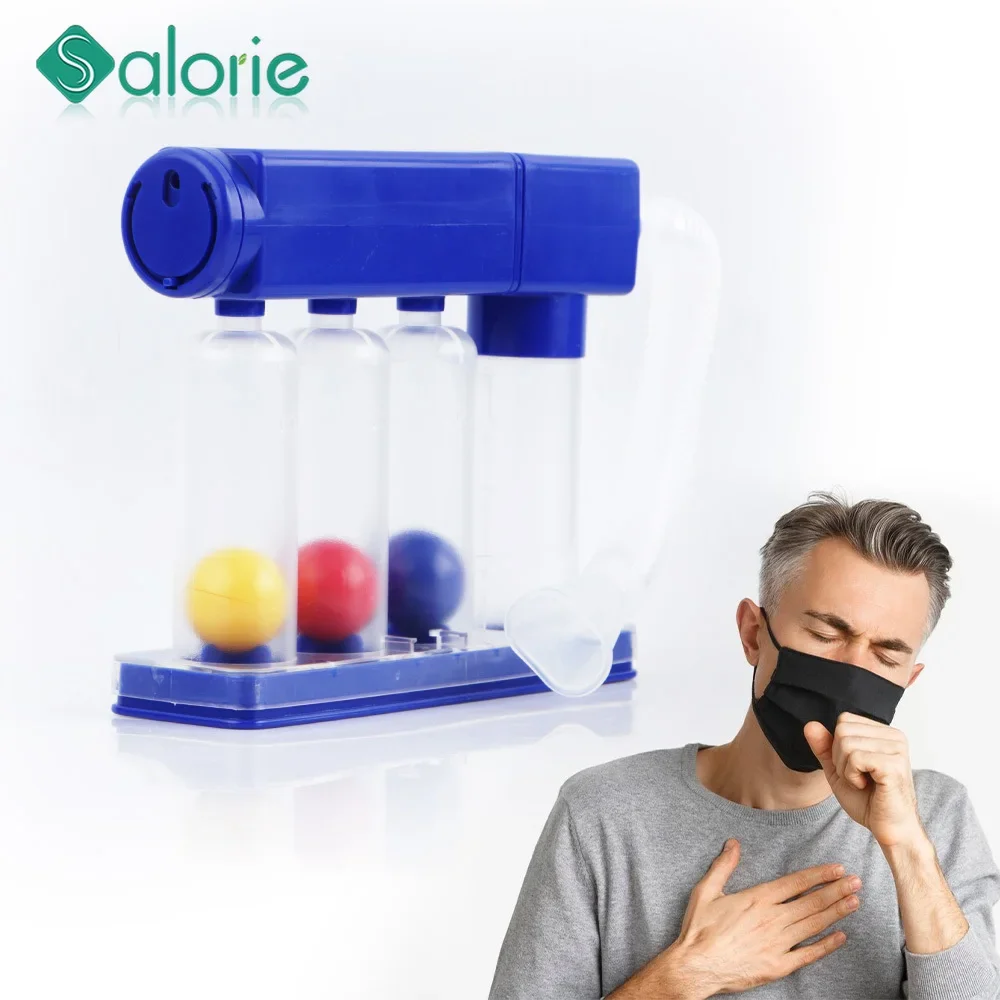 

600cc-1200cc дыхательная тренировка жизненной емкости дыхательный тренажер спирометр ингаляционный тренажер легких реабилитационное устройство