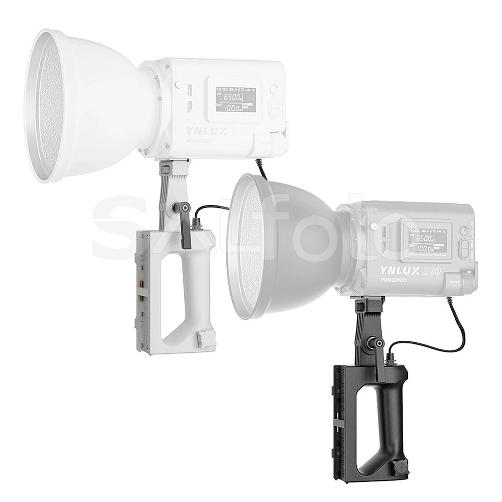 Yongnuo Video Light Bracket NP-F / V-mount Battery Handheld Handle Power Supply Base for YNLUX200 LED Photo Light
