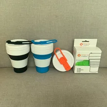Portable silicone coffee mug, retractable travel mug, food-grade silicone mug, suitable for self-driving, outdoor, travel