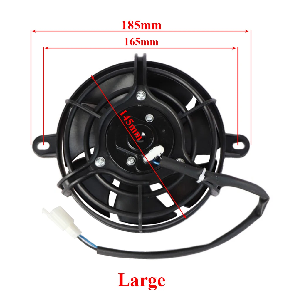 Motorcycle Engine Universal 12V Radiator Cooling Fan Oil Cooler For 200cc 250cc 300cc Motorbike Dirt Bike ATV Quad Go Kart Buggy