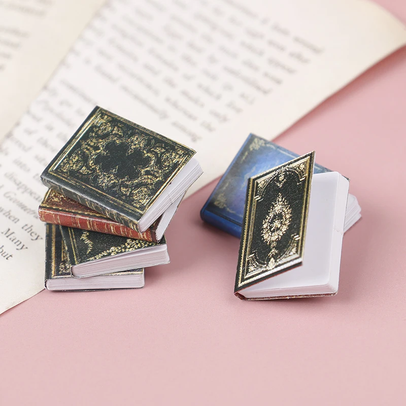 3 teile/los 1:12 Puppenhaus Miniatur Klassische Buch Szene Modell Zubehör Spielzeug Buch Modell Szene Decor Zubehör Kinder Geschenke – Detail 9