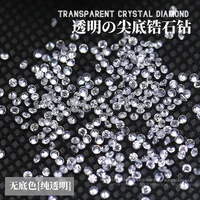 100PCS Sparkle Tiny Round Sharp Zircon 0.9-4mm Clear Transparent Nake Diamond Nail Art Rhinestones Decorations Manicure Charms 1