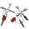 4in1 Silver Key Wrench Electrical Elevator Control Cabinet Valve Inner Triangle Quadrangle Screwdriver Tool Set 1