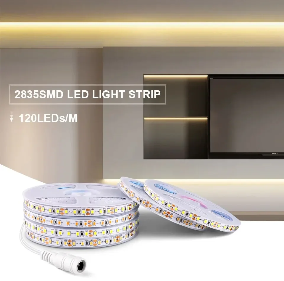 Description Picture 2 of itemHigh Quality Double Layer Copper PCB LED Strip Lights 12V 2M 3M 5M 120LED/M SMD 2835 Diode Lamp Tape Ribbon for Room Decoration