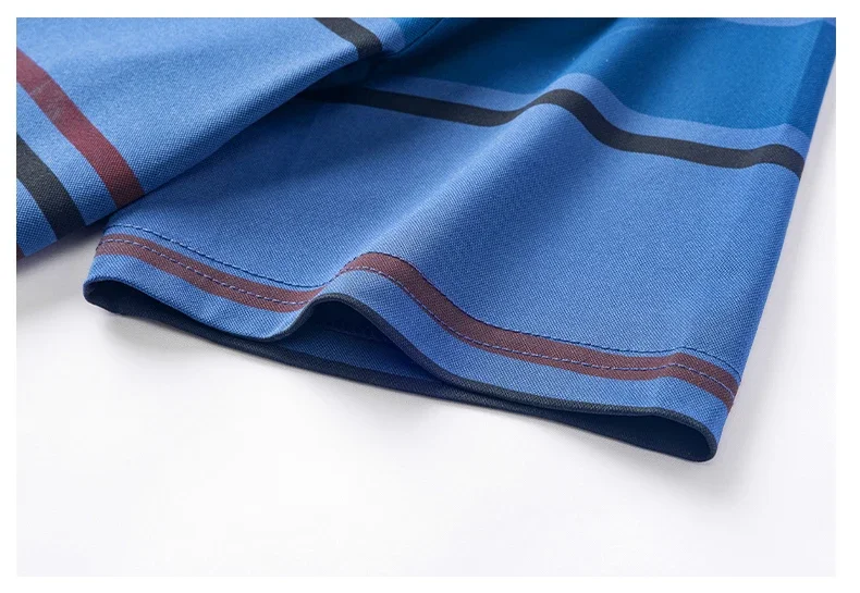 BROWON Brand 2025 Summer Shorts Polo Shirt Men Tshirt Luxury Wide Striped Lapel Collared Polo Shirt for Work Business Men 28 S56b417b6964541dba5a75695d546376fn