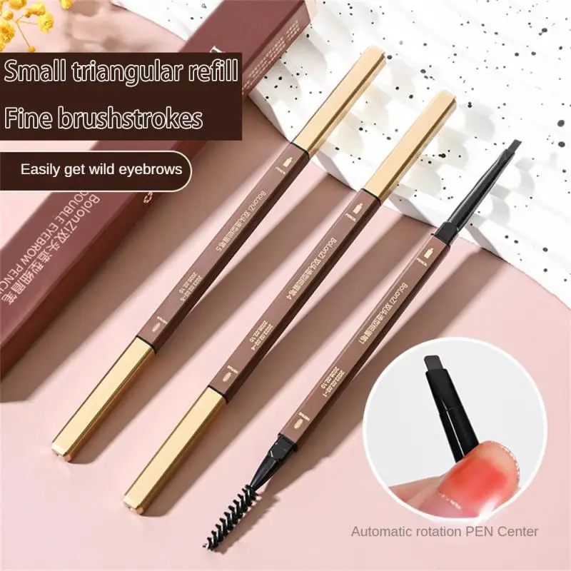 

Small Gold Eyebrow Pen Double-headed Small Gold Chopsticks Triangular Extremely Thin Long Lasting Waterproof Eyebrow Pen makeup