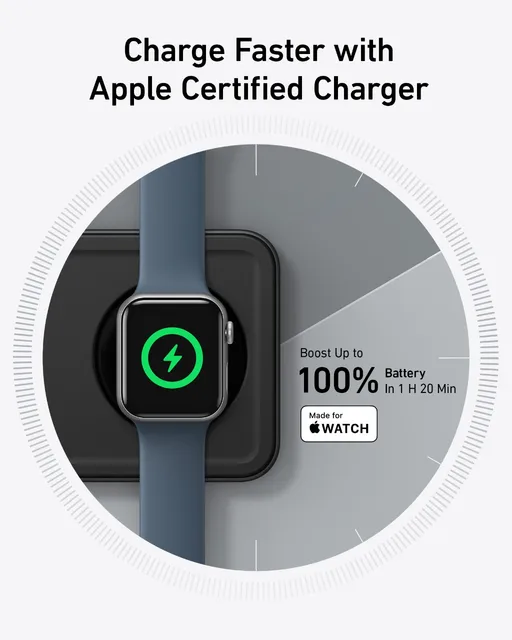 Anker MagGo Foldable 3-in-1 Wireless Charging Stand, Qi2 Certified, for iPhone 15/14/13/12, AirPods, Apple Watch - Hình ảnh 3