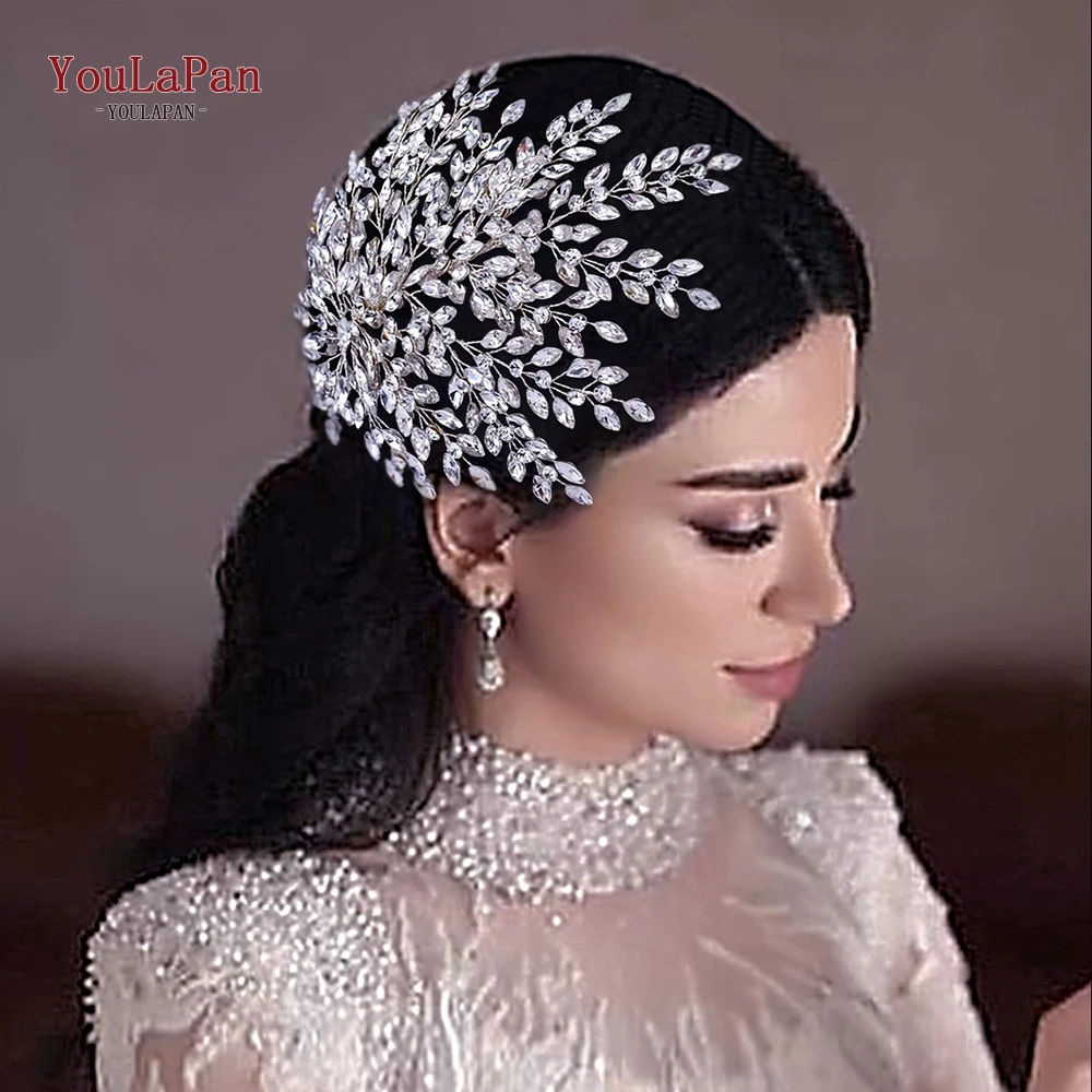 Wedding Headpiece Women Tiara Bridal Headwear Crystal Hair Piece Rhinestone Headband for hair accessories,bridal hair accessories