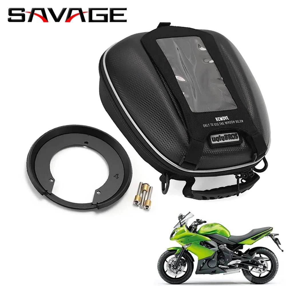 For KAWASAKI ER6N ER6F ZX6R 10R Motorcycle Fuel Tank Bag Luggage ZZR1400  ZX14R NINJA KLE 650 1000 Z750 Z800 Z1000 Tanklock Bags