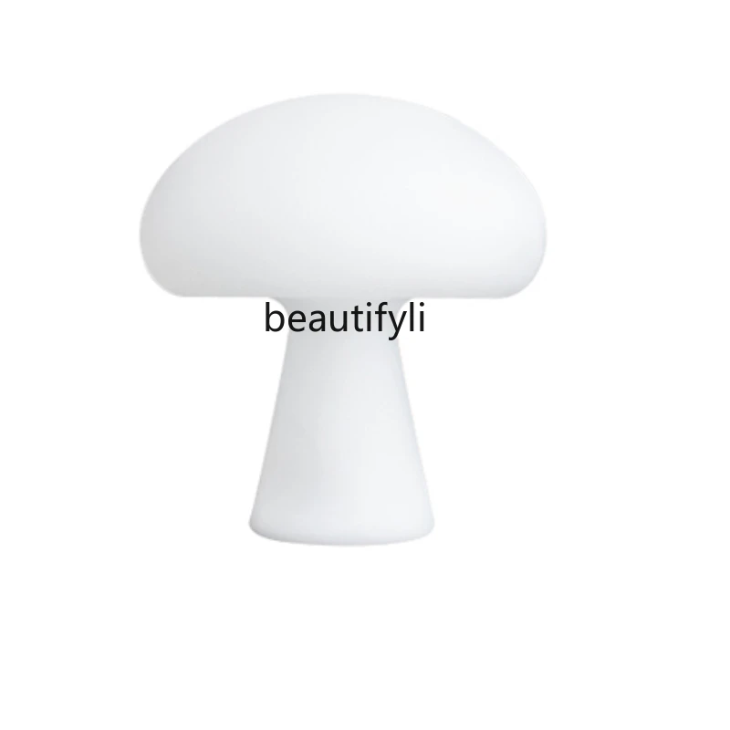 

Nordic Simple Dimming Mushroom Lamp Bedroom Charging Bedside Lamp Modern Atmosphere Living Room