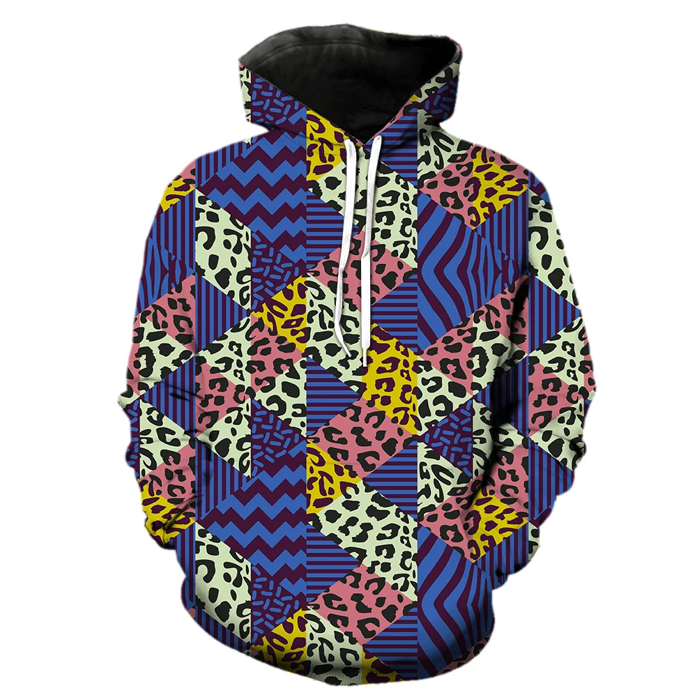

Abstract Animal Texture Leopard Pattern Men's Hoodies 3D Print Teens Sweatshirts Cool Funny Long Sleeve Hip Hop Fashion Spring