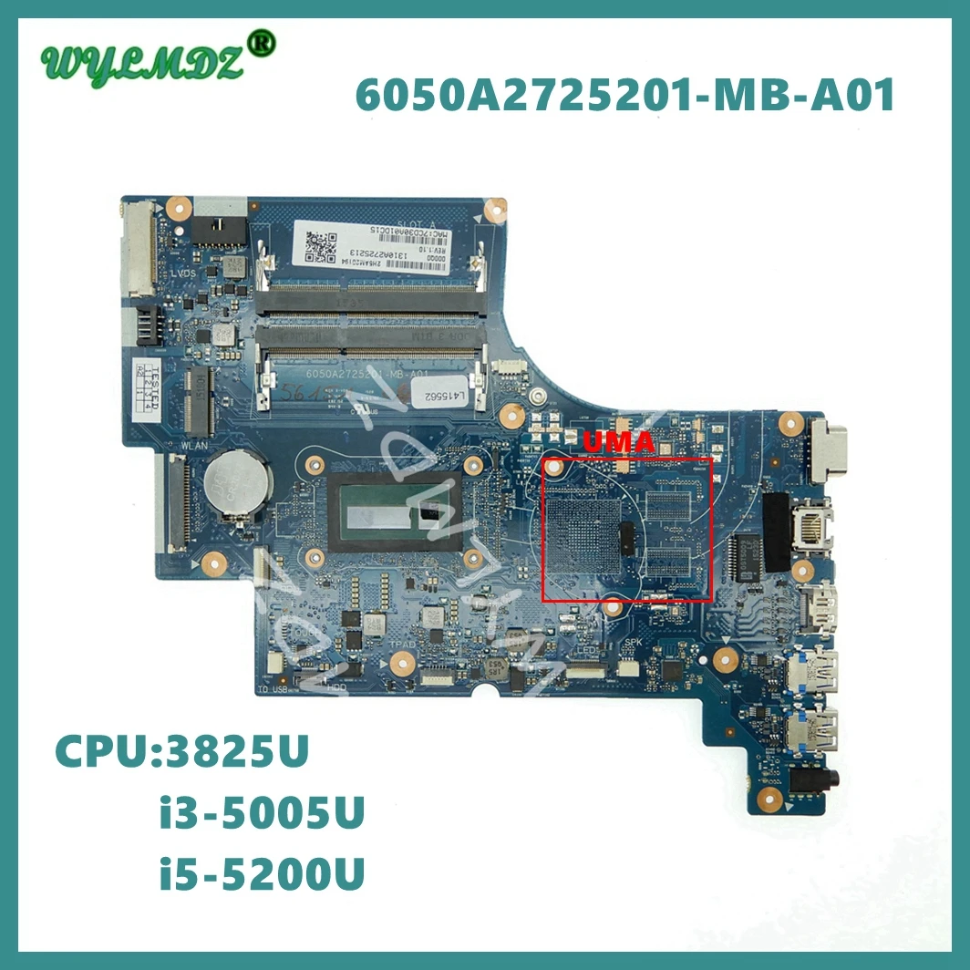 Muslimcon 3805U/I5-5200U/I7-5500U Cpu Uma / Pm Mainboard Per Scheda Madre Per Laptop Hp Elitebook 820 G3