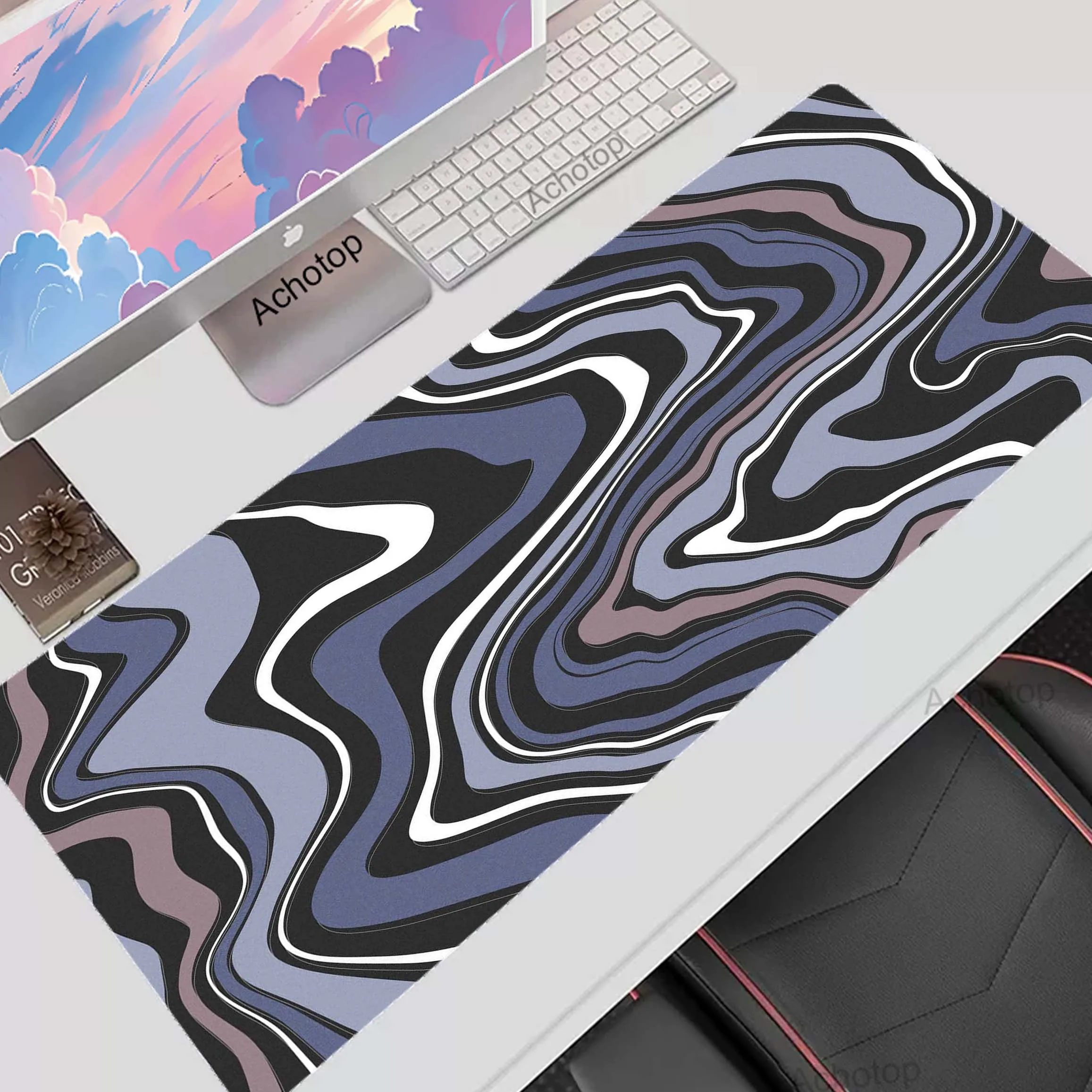 

Strata Liquid Mousepad Keyboard Gamer Mouse Pad On The Table HD Print Soft Liquid 900x400 Desk Mat Large Gaming Mousepad