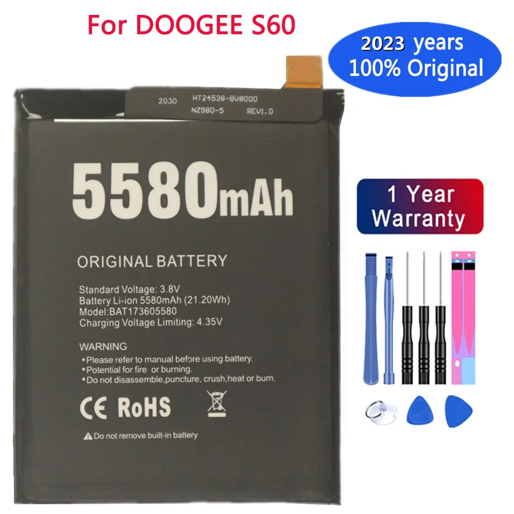 

2023 Новый 5580 мАч BAT17M15580 BAT173605580 оригинальный аккумулятор Для Doogee S60 / S60 Lite телефон сменный аккумулятор батарея + Инструменты