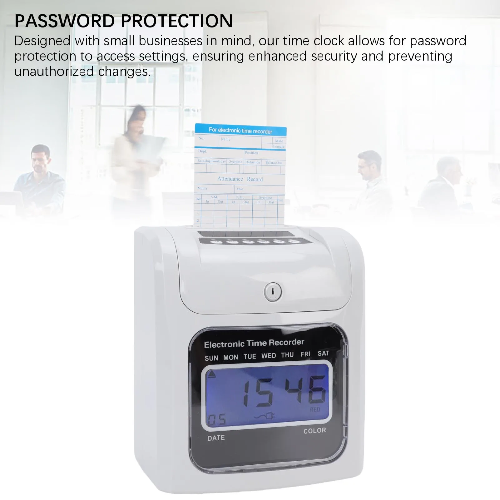 Employee Time Clock for Small Business Employee Punch Clock System with 101 Piece Time Cards 2 Security Keys and 1 Ribbon