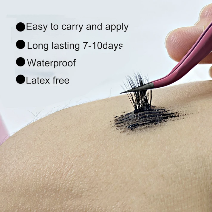 Lash Glue Super Strong Hold Waterproof Lash Bond And Seal Makeup Accessories Lash Remover + Lash Clusters Glue 4