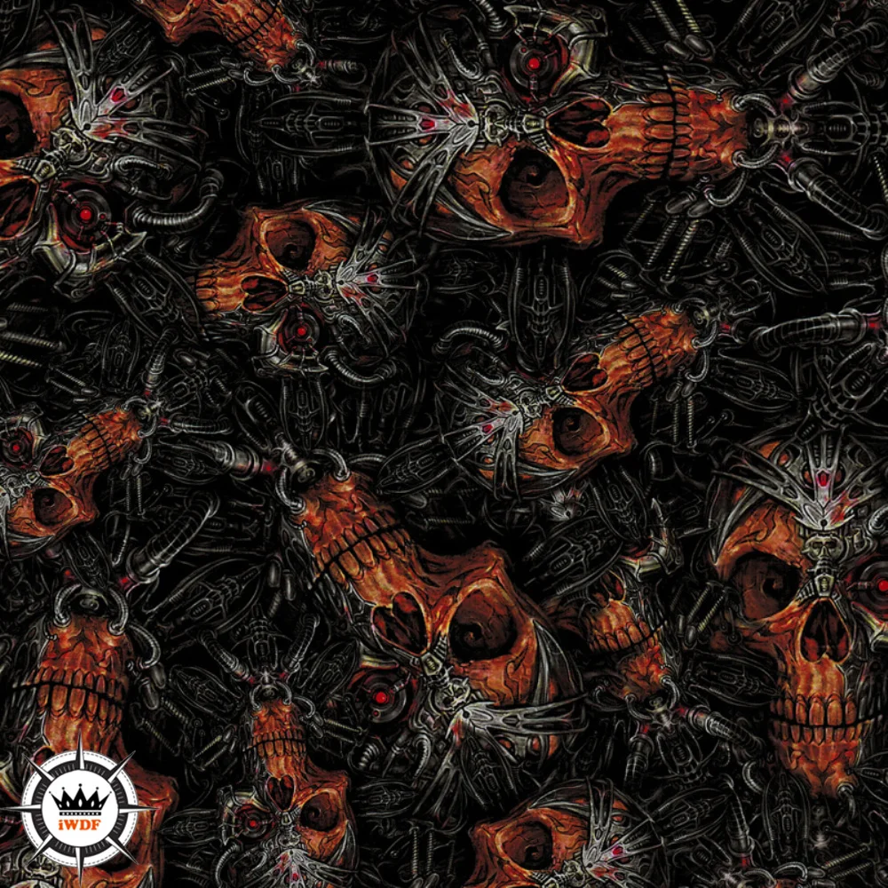 

Free Shipping! 2M/6M/10M/20M Length Skull Water Transfer Printing Film 50cm Width Dipping Printing Fillm Item H890