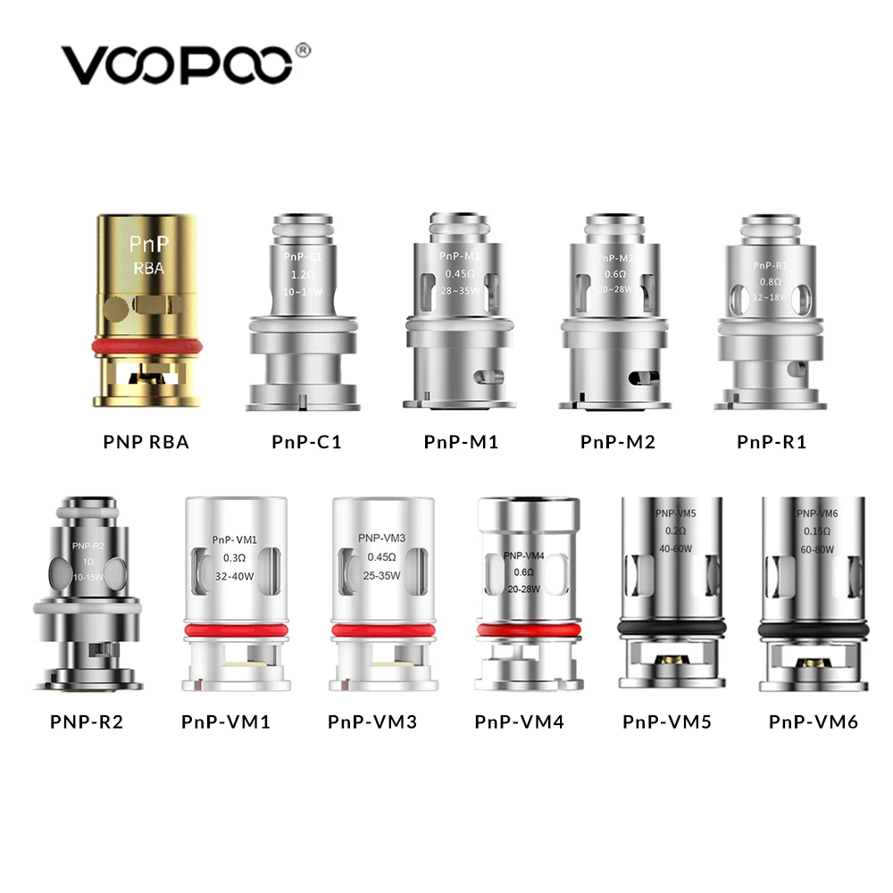 

Оригинальная электронная сигарета VOOPOO PNP Coil 0.45ohm PnP-M1 Mesh Coil/PNP-VM5/PnP-VW6 Coil для VINCI X/Drag X/Navi/Argus G/Find S Trio