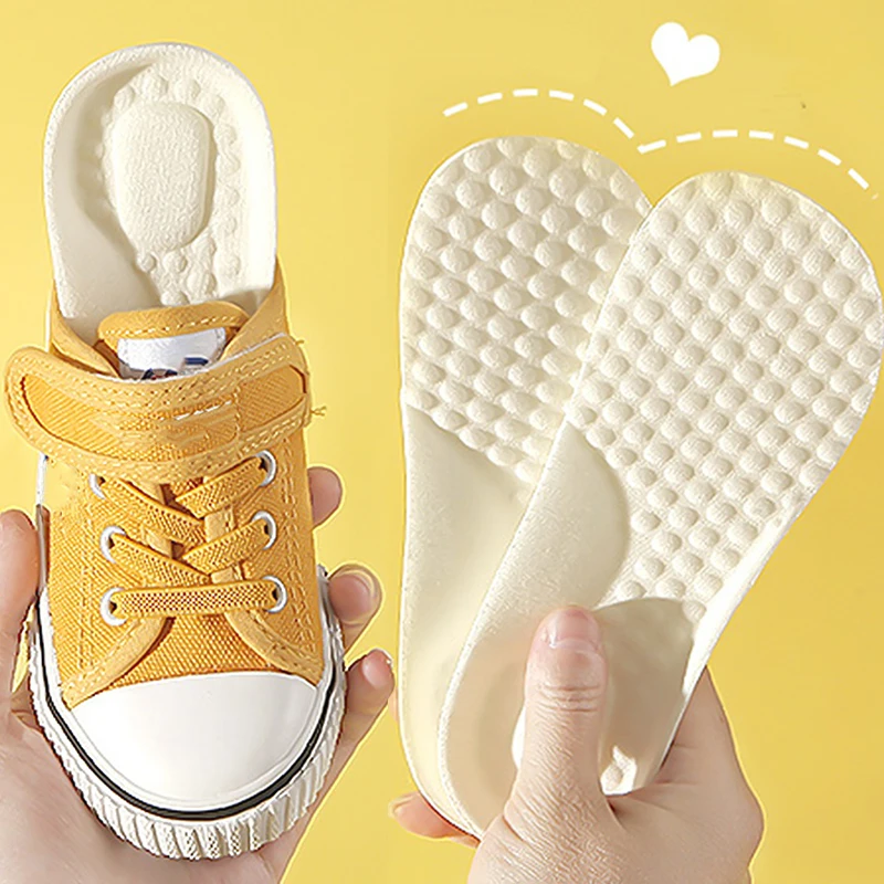 Children Sports Memory Foam Insoles Orthopedic Arch Support Insert Shoes Pad Comfort Breathable Cushion Plantar Fasciitis Insole