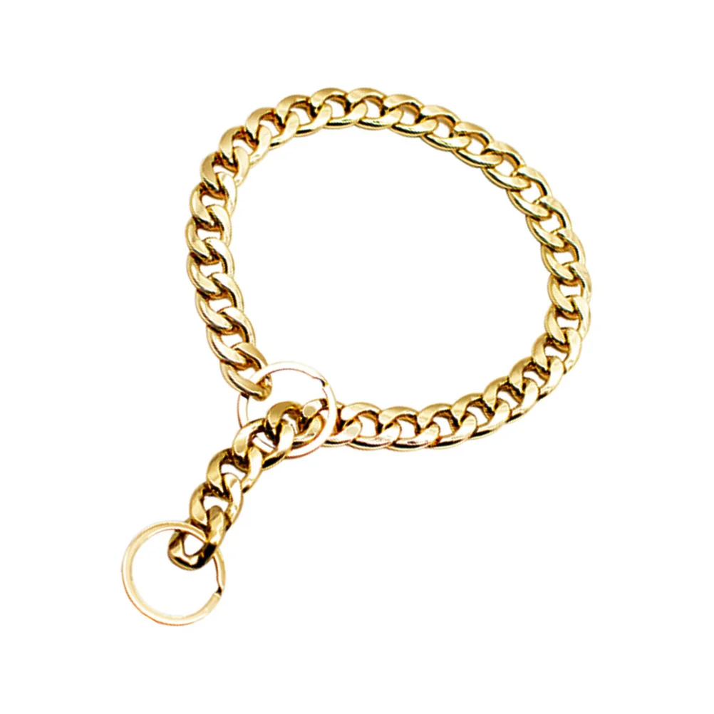 

Trendy Gold Necklace Dog Decoration Chain Golden Pet Decorative Summer Collar Ornament