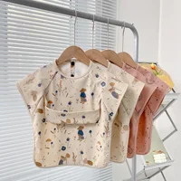 Waterproof PU Infant Sleeveless Bib Baby Feeding Bib Kids Apron Bibs Newborn Burp Cloths for Children Painting Art Smock 1