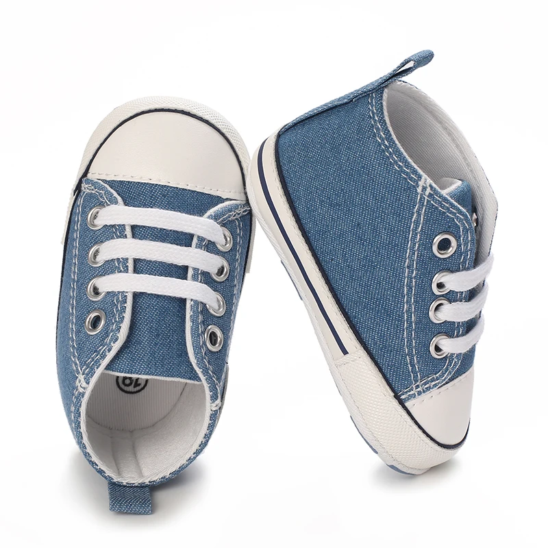 Baby Canvas Classic Sports Shoes Newborn Boys and Girls Printed Star First Walkers Shoes Infant Anti slip Baby Shoes 4
