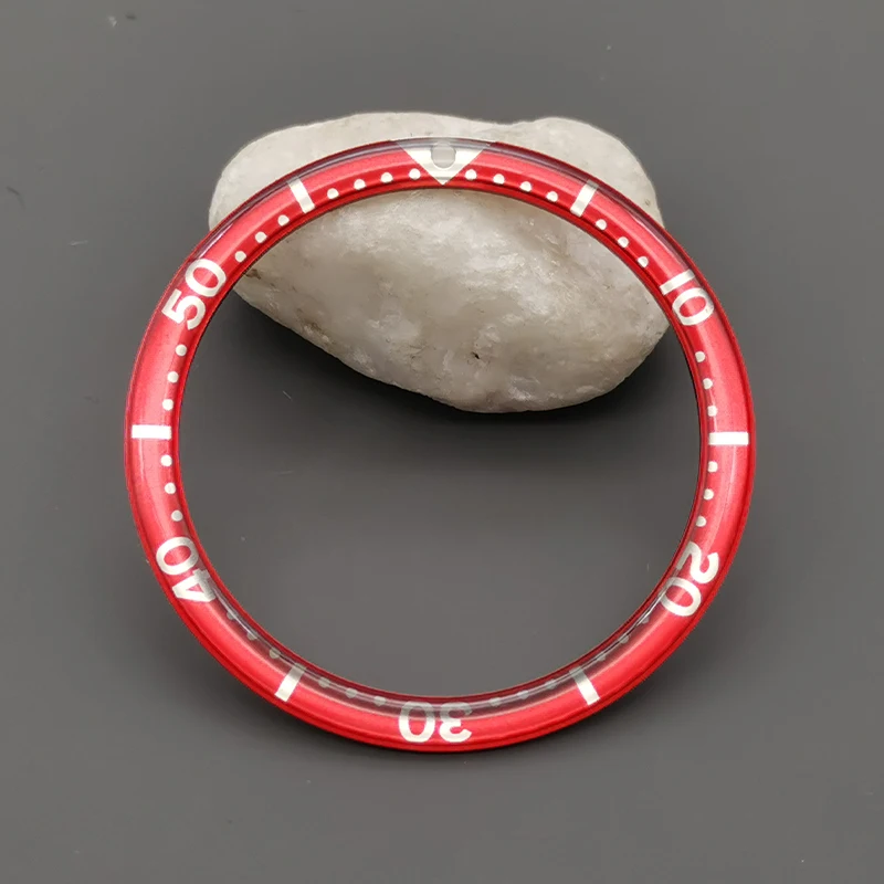 Flat Resin Aluminium Bezel Insert for Watch Cases - 39mmx32mm
