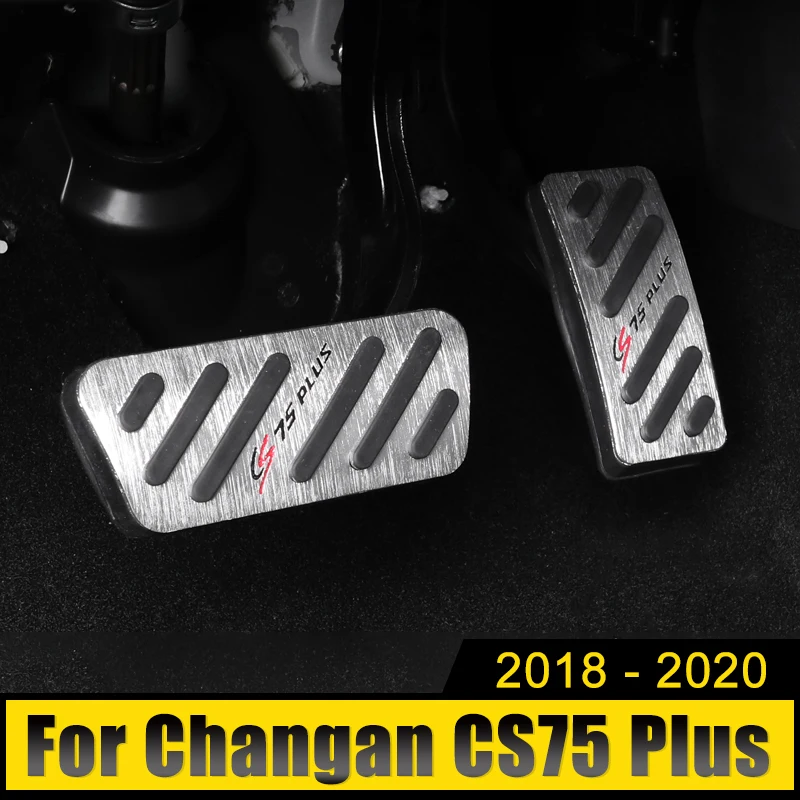 For Changan CS75 Plus 2018 2019 2020 Aluminum Car Accelerator Pedal Brake Pedals Non Slip Cover Case Pads Protection Accessories