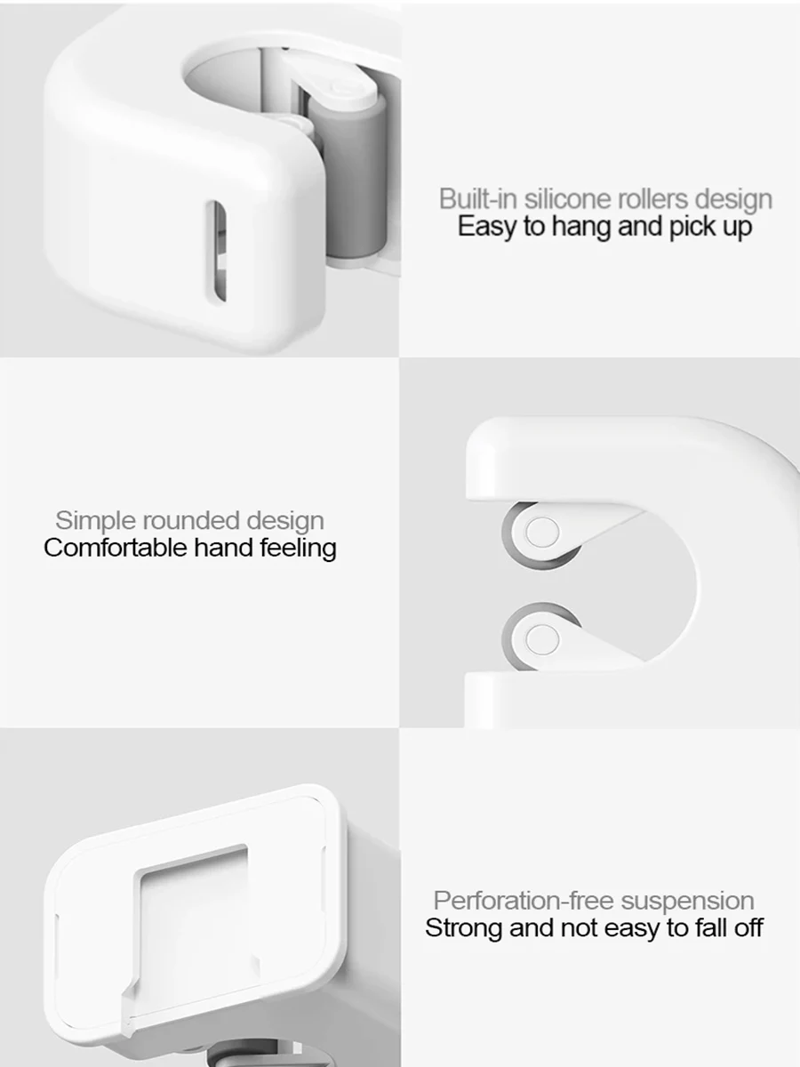 Adhesive Hook Adhesive Wall Hanging Mop Broom Umbrella Hook Multi-Purpose Hooks Kitchen Bathroom Organization Home Organizer Accessories
