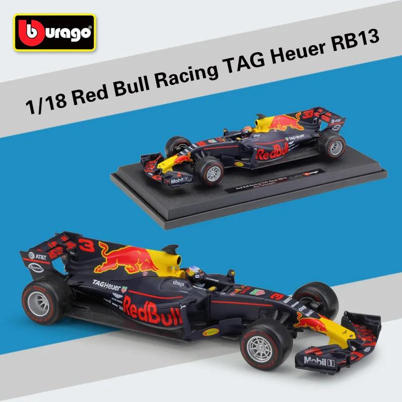 

Bburago 1:18 2017 FERRARI RB13 F1 Racing #3 #33 Carlos Sainz Formula Car Static Vehicles Collectible Model Car Toys B220