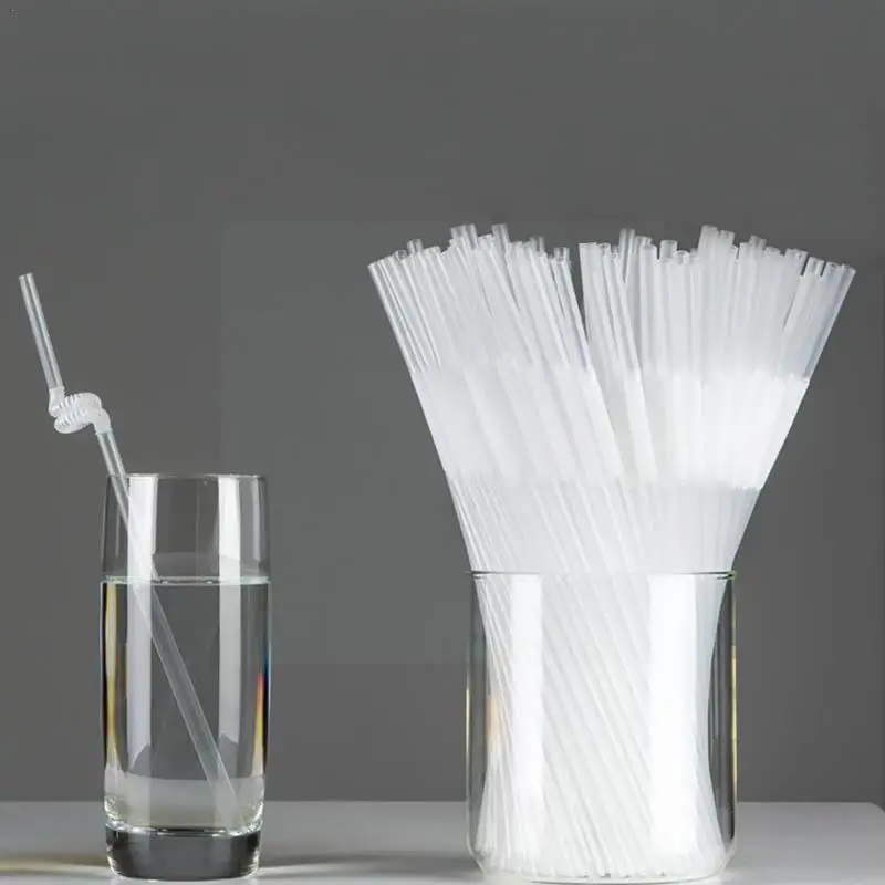 

1 Pack Transparent Clean Drinking Straws Wedding Bendy Party Drinking Flexible Long Plastic Straws For Drinking N3l0