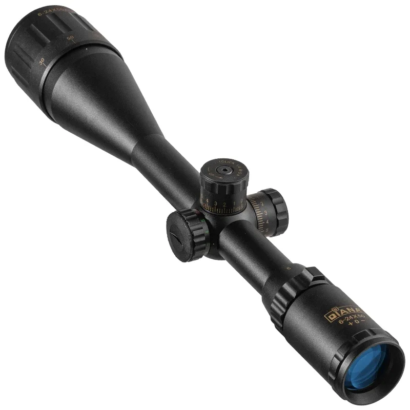 DIANA 6-24x50 AOE Tactics Rifle Scope Lock System Green Red Dot light Sniper Gear Optical Sight Spotting Scope For Hunting red dot sight rifle scope