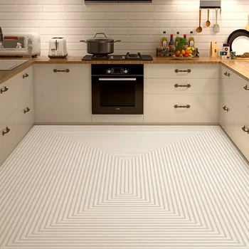 Tappetini da cucina moderni a prova di olio Wipeable No-clean Pvc Anti-sporco tappeti morbidi impermeabili tappeti per balconi di casa tappeti per balconi 1