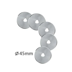 Rotary Fabric Cutter for Sewing, Quilting, and Crafting - Ideal for Fabric, Card, and Paper (5Pcs 45mm blade)
