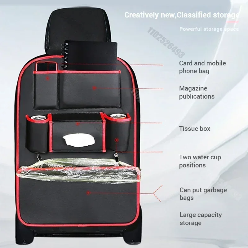 1pc Universal Car Seat Organizer, Generation Enhanced Car Rear Seat Organizer, Waterproof PU Leather Car Tidy Organizer