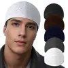 Muslim Men Prayer Hats Unisex Winter Warm Knitted Beanie Cap Islam Jewish India Caps Musulman Arab Men's Kippah Homme Hat 2