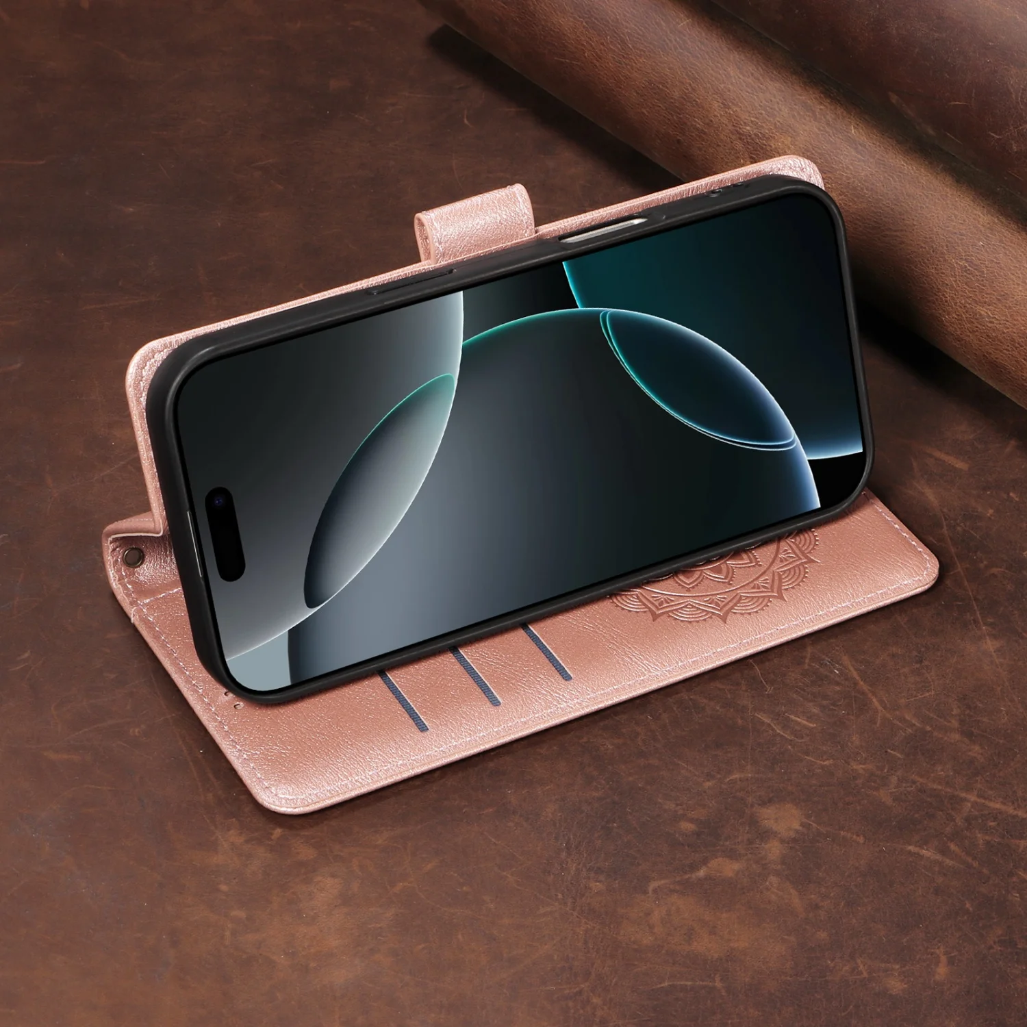 Luxury Magnetic Knurling Flip Wallet Leather Case Cover