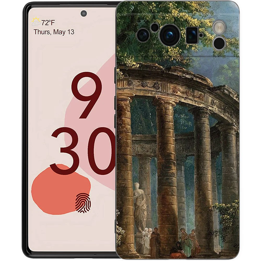 Renaissance Art Painting Black Phone Case - Soft Shell Cover