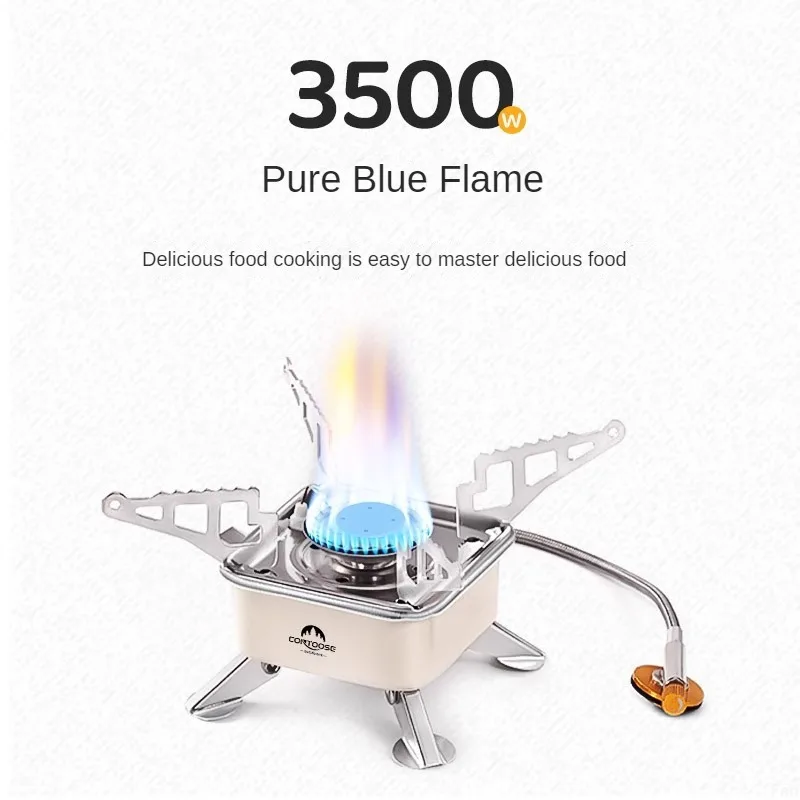Flame Stove 3500W Portable Outdoor Mini Cookware Camping Flame Cooker Home Folding Gas Stove Gas Cooker 4