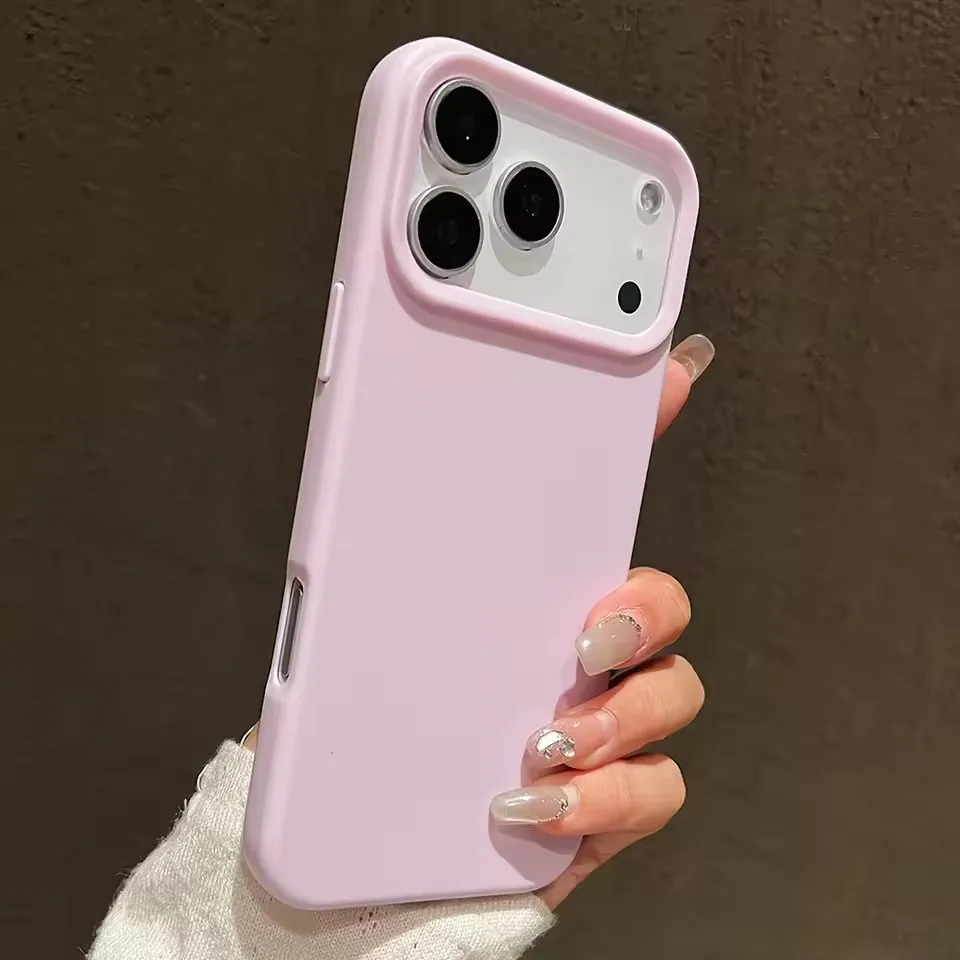 Sleek Silicone Shockproof Fashion Phone Case - Solid Color Bumper Back Cover