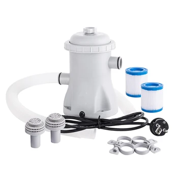 Pompa filtro piscina 330 GPH pompa acqua elettrica per piscina con 2 cartucce filtro piscina pompe piscina fuori terra piccola piscina Filte