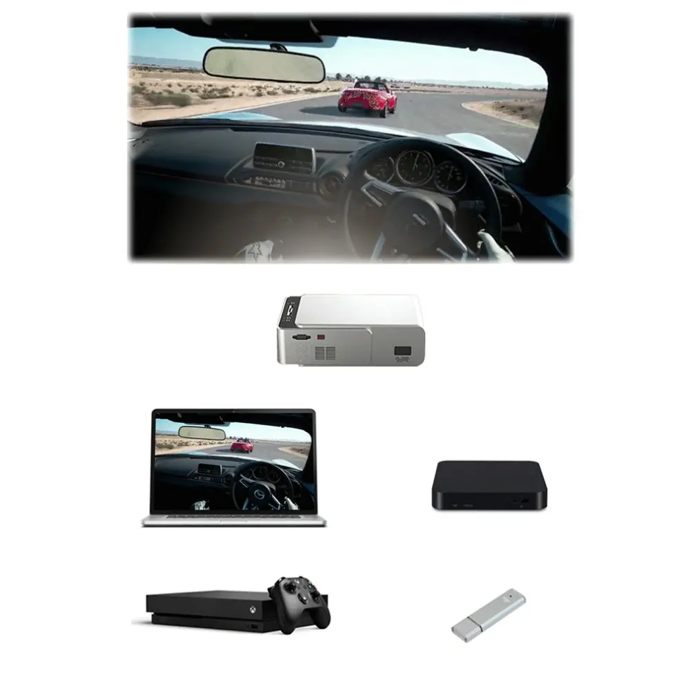 휴대용 LED 프로젝터, 풀 고화질, 4K 호환, USB 1080P, 시네마 비머, LCD 디스플레이 프로젝터, 빠른 배송, 2024 신제품