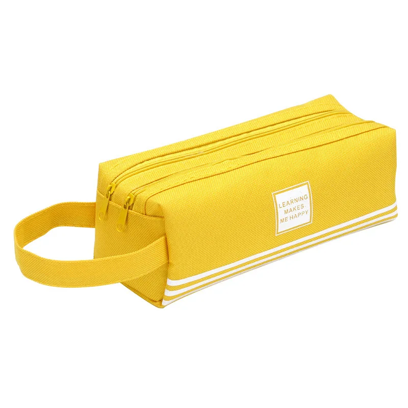 Creative Large Capacity Pencil Bag Oxford Cloth Double Zipper Portable Stationery pencil case School Supplies