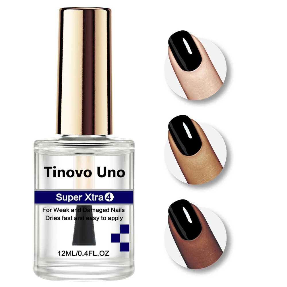 Tinovo Uno Super Xtra Nail Polish Top Coat Fast Dry Bright Oil Finish Natural Normal Nail Strengthener Manicure Varnish Lacquer 4