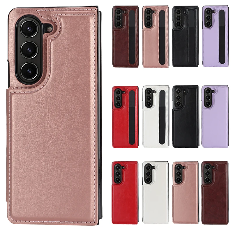 Wallet Flipping Anti Drop Leather Cover For Samsung Galaxy Z Fold 5 4 3 Huawei P50 Pocket And Vivo X Fold 2 Huawei Mate X3 Case