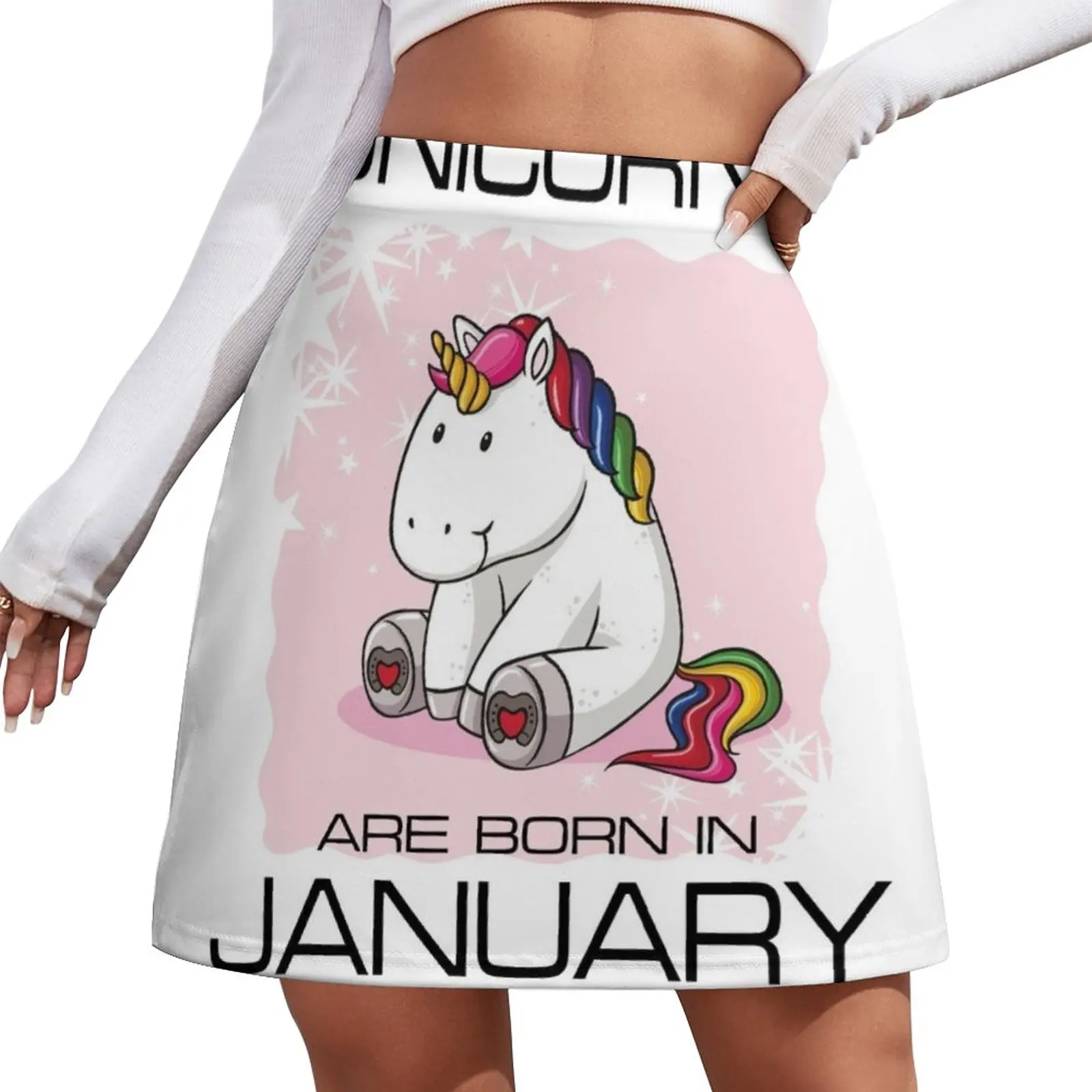 

Unicorns are Born in JANUARY T Shirt Unique Unicorn Gift Mini Skirt Dresses Miniskirt woman korean clothes ladies