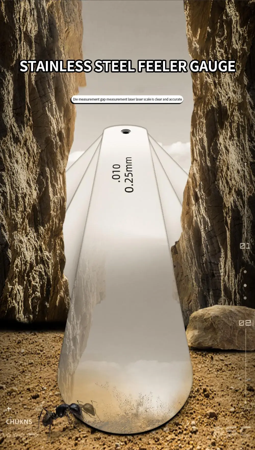 Description Picture 6 of itemTools 32 Blades Metric Feeler Gauge 0.04-0.88mm Thickness Gages Gap Filler Feeler Gauges Woodworking Measuring Tools