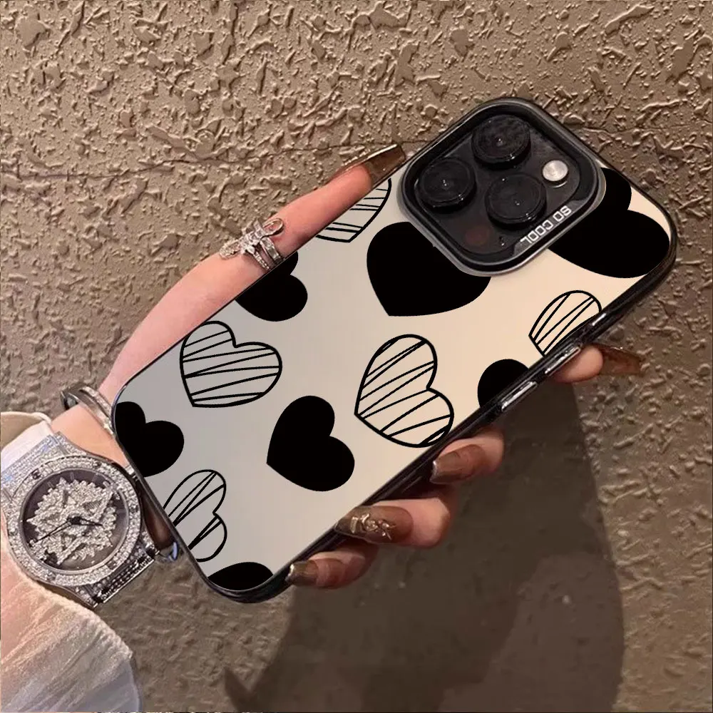 Elegant Black Love Design Shockproof Phone Case
